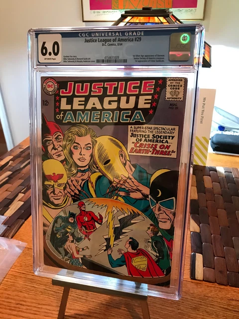 CGC 6.0 Off-White Pages Justice League of America #29 8/64  1st SA Starman!