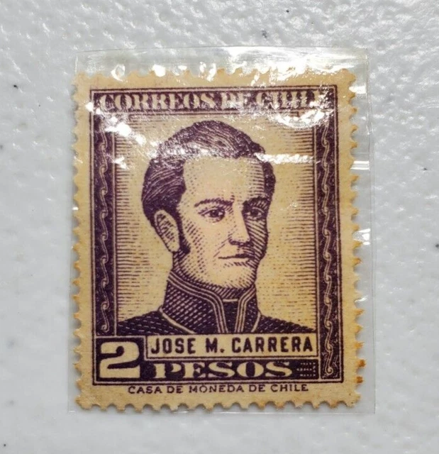 Correos De Chile  Jose M. Carrera 2 Pesos Postage Stamp 06/274