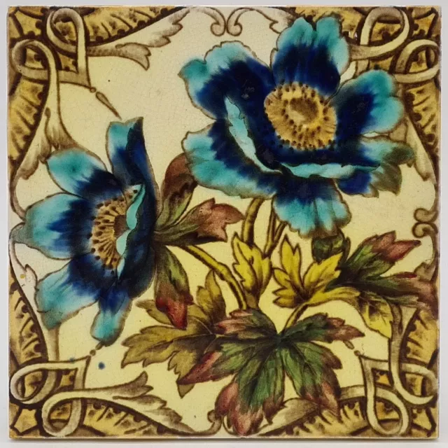 Victorian Fireplace Tile Print & Tint By John Barratt C1880 AE1