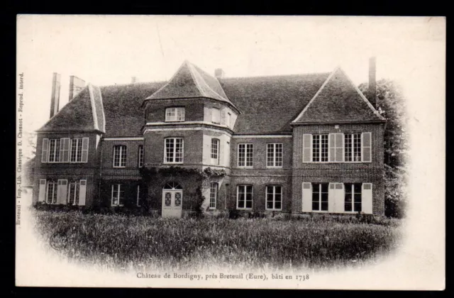 CPA  --  CHATEAU DE BORDIGNY  PRES DE BRETEUIL   241.D  dos non divisé