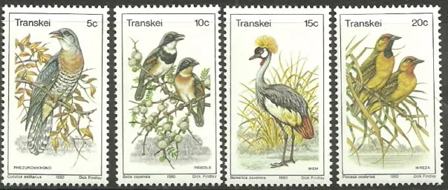 Transkei - Vögel Satz postfrisch 1980 Mi. 75-78