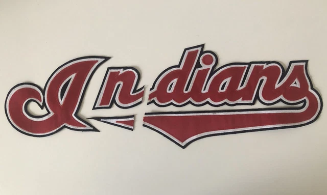 Cleveland Indians Chest Jersey Script Crest Wordmark Patch Authentic