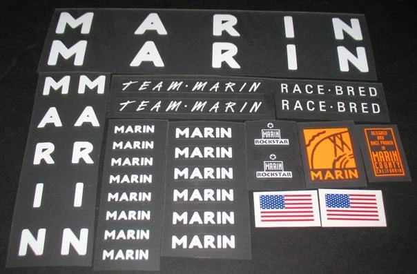 Autocollants Marin 1991 Team Issue - Lot Neuf Sous Blister