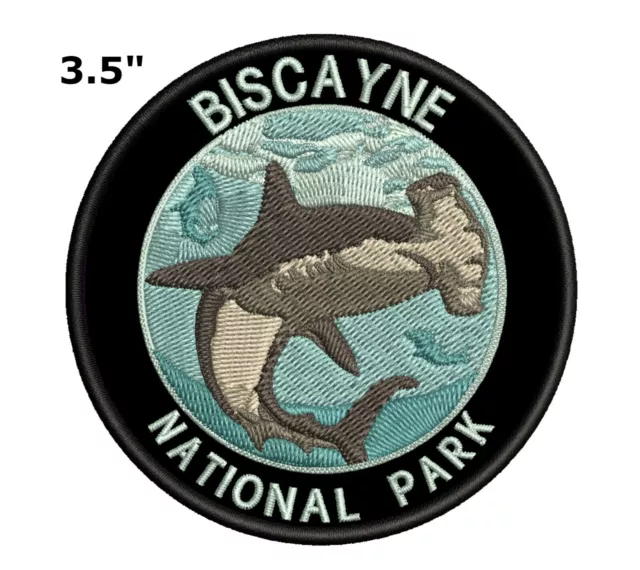 Biscayne National Park Embroidered Patch Iron-On Applique Shark Ocean Sea Life