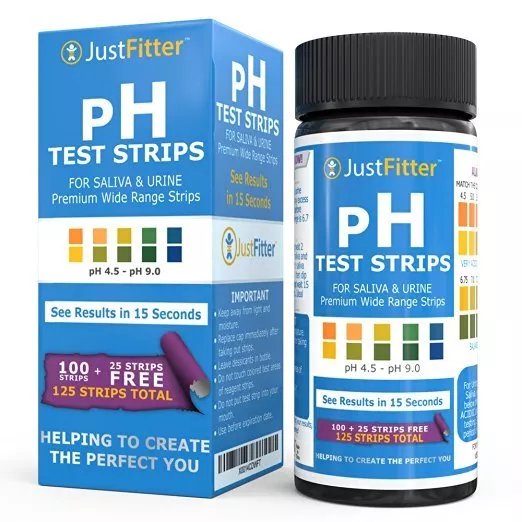 pH Urine Saliva Healthy Alkaline Indicator Plastic Test Sticks 125 Strip Pack