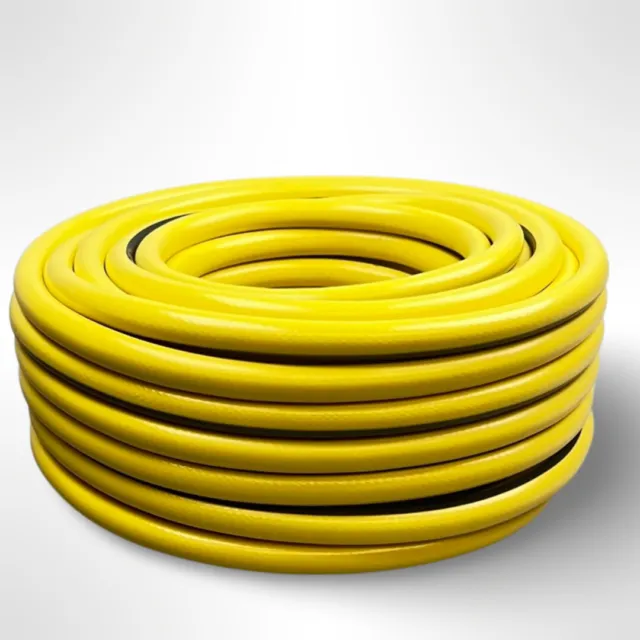 DBL MAX Garden Hose Pipe Premium Yellow Reinforced Range of Sizes 15 - 100 Metre