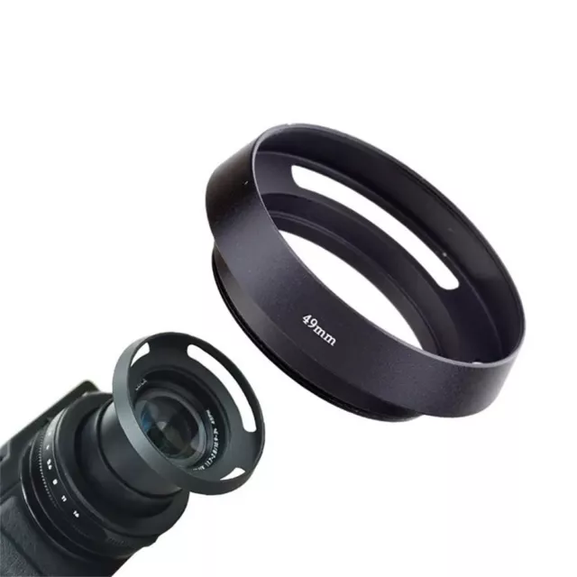 Screw-in For Lycra's Metal Hood Camera Lens Caps  for Fu-jifilm/Olympus/Pentax