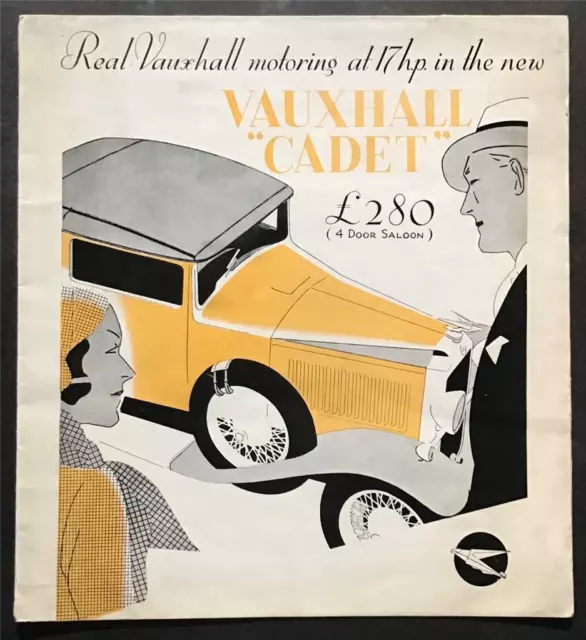 VAUXHALL CADET Car Sales Brochure c1931 Sportsman's Coupe SALOON 4 Light Coupe+