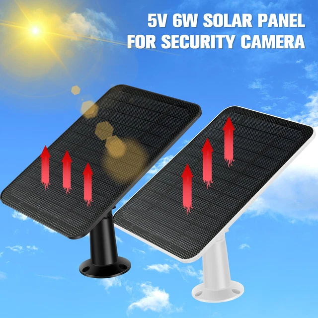 3 Pack] 5V 4W Solar Panel Compitable With Eufycam 2C/Eufycam 2C Pro/Eufycam 2 Pro/Eufycam 2/Eufycam E20/Eufycam E40/Eufycam E Solar Panel Charger With 360° Adjustment Mount + 9.8ft Charging Cord