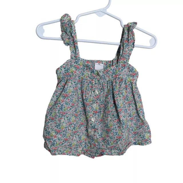 Baby Gap Tank Top Girl's Toddler 18-24 Month Button Sleeveless Blouse Shirt