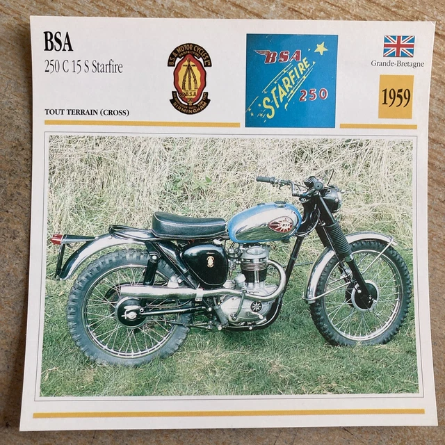 CARTE FICHE MOTO collection ATLAS PARILLA 250 WILDCAT EUR 2,50