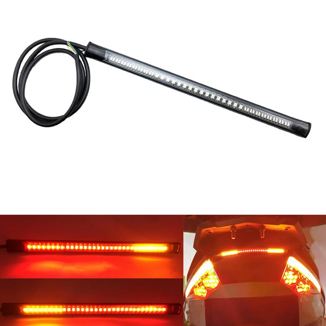 Lampadina freno arresto freno posteriore flessibile 48 LED moto segnale di svolta coda Li*H7