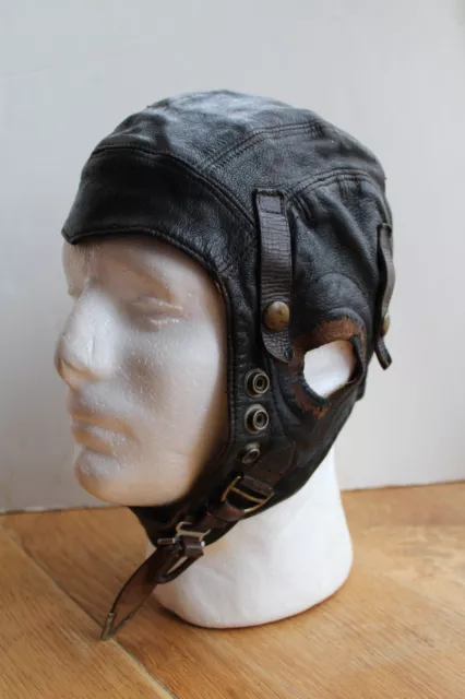 WW2 RAF Early 1st Pattern C-type Flying Helmet. Possibly 207 Sqn Lancaster EO