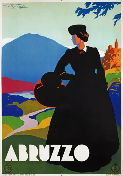 TV76 Vintage 1930 ABRUZZO Italian Italy Travel Tourism Poster A2/A3 Reprint