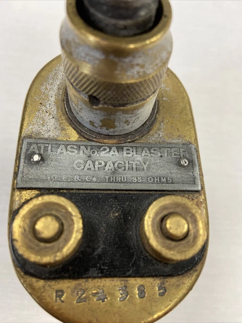 ANTIQUE Atlas POWDER CO. No. 2A COAL MINING BLASTER DETONATOR 1900s 6