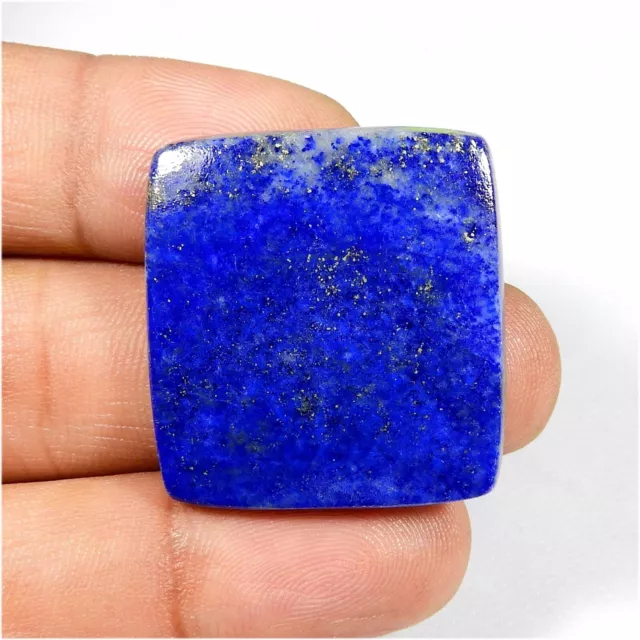 Natural Blue Lapis Lazuli Cabochon Cushion Loose Golden Mark Gemstone 49 #8955