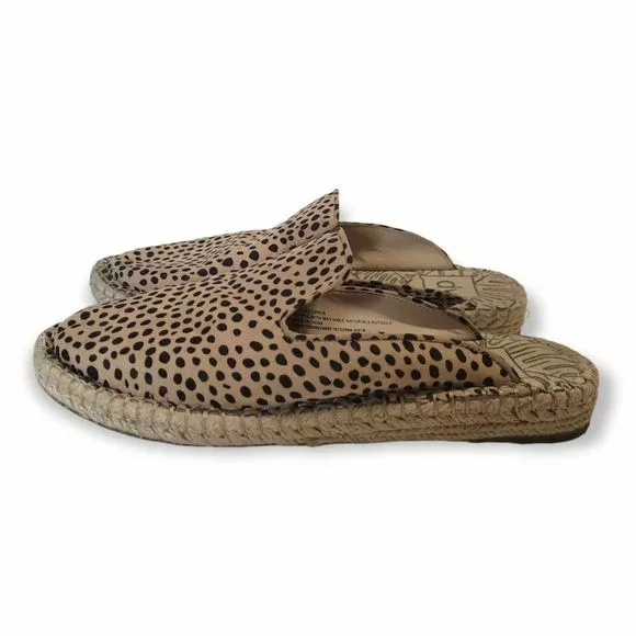 DV Dolce Vita Leopard Print Baz Espadrille Mules Size 10 3