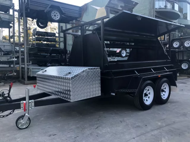 8x5 BUILDERS TRAILER | FULL RACKS | INTERNAL SHELF | ALUMINIUM TOOLBOX