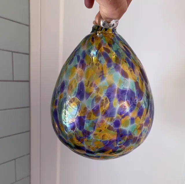 Beautiful Hand Blown Art Glass Hanging Perfume Essential Oil Egg Ball