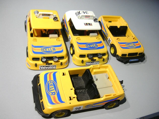 Lot C9 Playmobil Lot 4 Voiture Vintage Rallye Hella Valvoline 1980