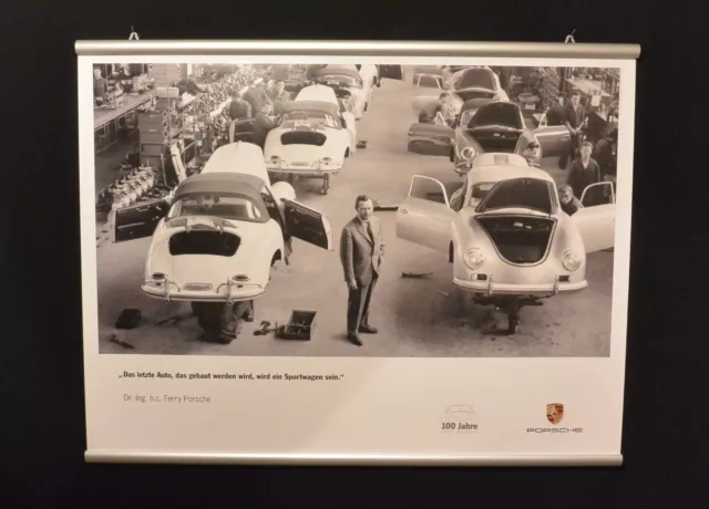 Original Porsche Poster "356er Produktionshalle"