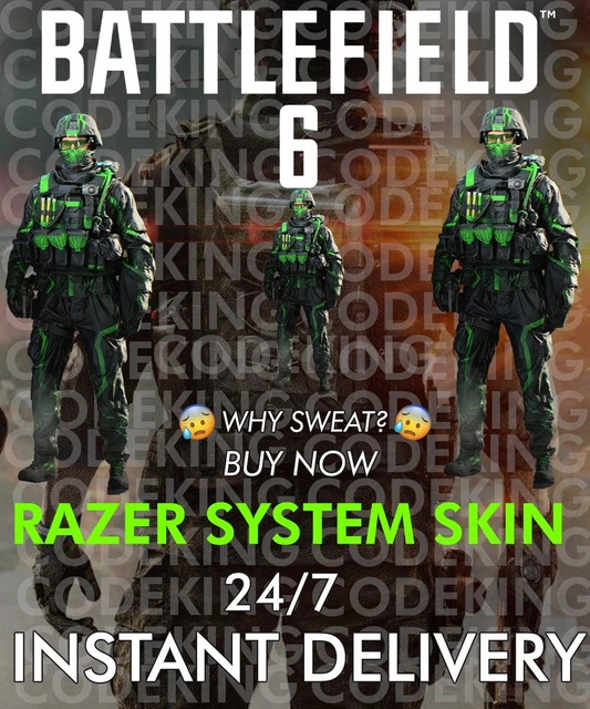 BATTLEFIELD 6 RAZER System Override Soldier Skin Global Digital Code ...