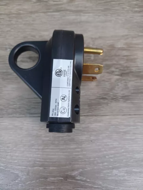 30 AMP RV Receptacle Plug Electrical Plug Adapter with Handle Male Plug