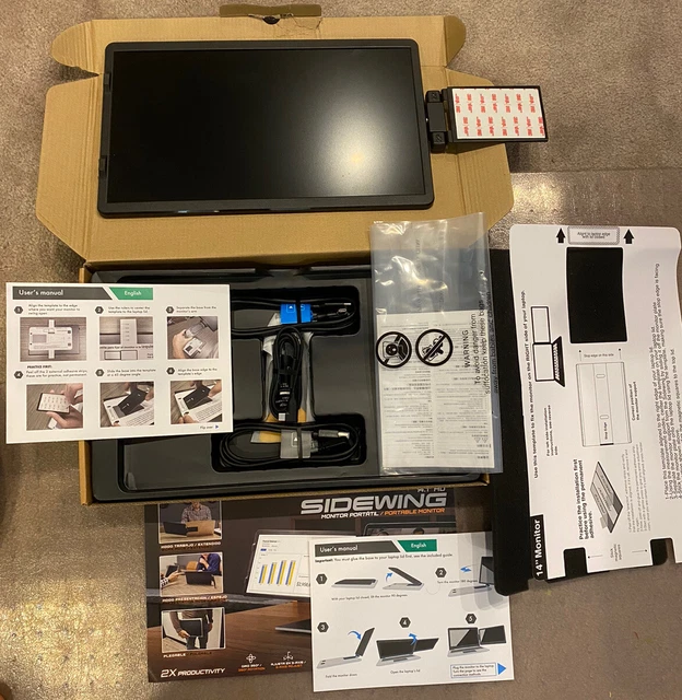 Sidewing type C 3.1 portable laptop monitor 14.1 inch expansion screen-NEW