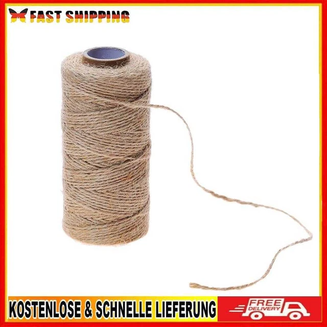100m Rollen DIY-Verpackung basteln Hanfseil DIY Handarbeit gewebt Hanf Seil Foto
