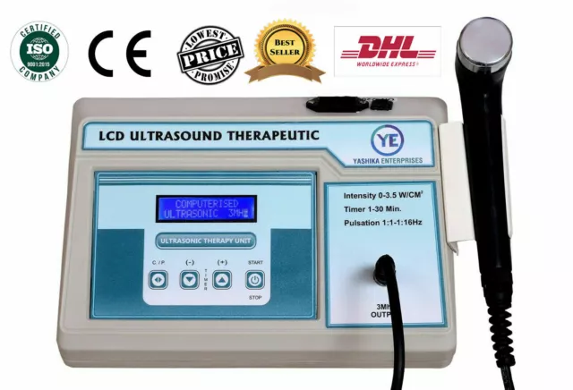 Portable 3 Mhz Frequency Ultrasound Therapy Continuous & Pulsed Unit