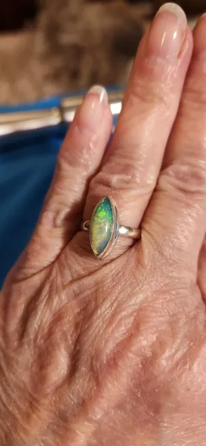 Sterling Silver Ethiopian Opal Ring 6
