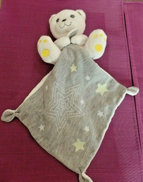 B9G / doudou ours blanc gris mouchoir etoiles SIMBA TOYS