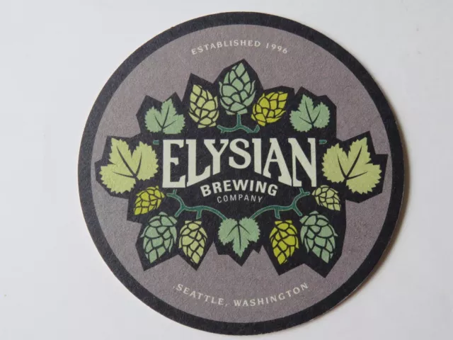 BEER Bar COASTER ~ ELYSIAN Brewing Co, Seattle, Washington ~ Established 1996