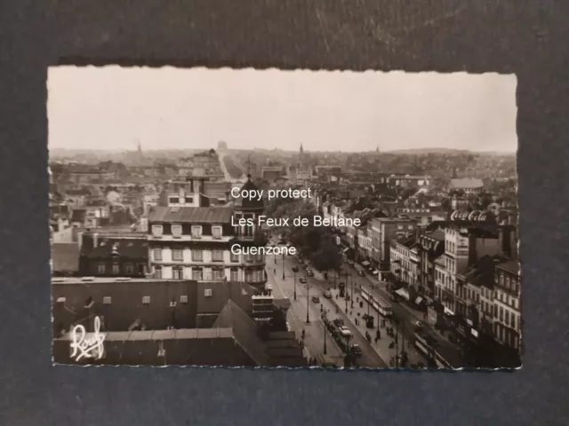 BRUXELLES VUE DE LA TERRASSE DU BON MARCHE 1951 carte postale  postcard