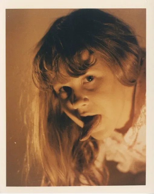 The Exorcist Linda Blair Demon Tongue Horror Scene Vintage 8x10 Color Photo 1973