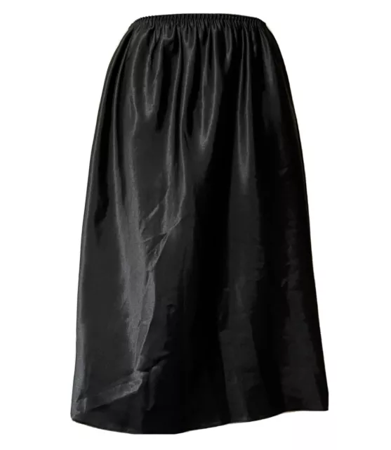 ST MICHAEL VTG Black SILKY SATIN SEXY GLOSSY Petticoat Half Slip ...