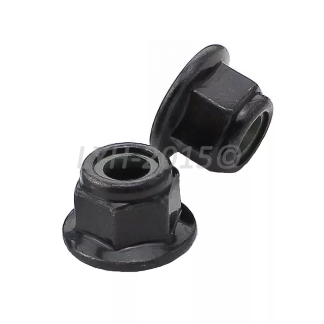 M3 M4 M5 M6 M8 M10 Flanged Nyloc Nuts Flange Nylon Insert Locking Nut Zinc Black