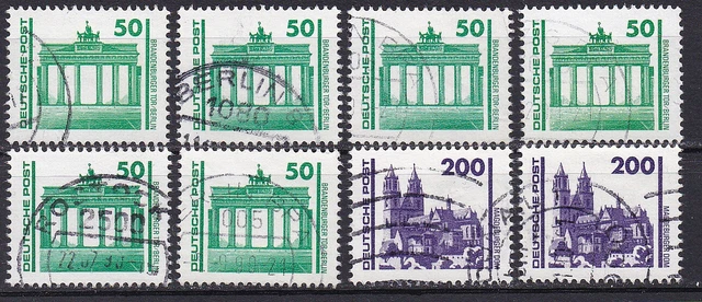 DDR-1990, Deutsche Post Mi.Nr.3346+3351, Lot, gestempelt
