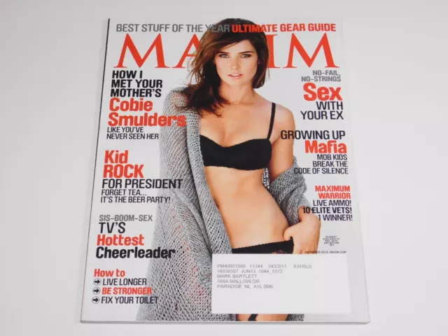 December 2010 Maxim #156 Magazine Cobie Smulders Kid Rock Mafia