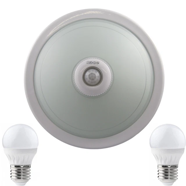 Plafonnier LED avec détecteur de mouvement + capteur jour et nuit - Brinton Noctis - 20W 1800lm - Couleur de lumière réglable 3000K-4000K-6500K - Montage en saillie/encastré - Blanc Rond | BES LED