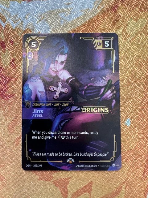 RIFTBOUND JINX REBEL Champion Launch Stamped Promo Foil 202/298 NM $65. ...