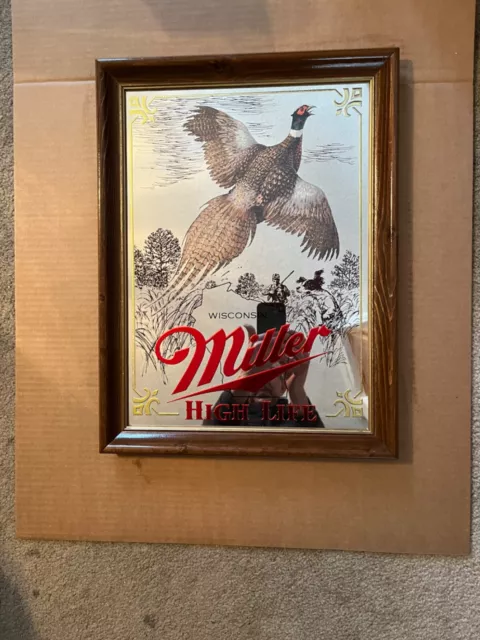 miller high life wildlife mirror pheasant brand new