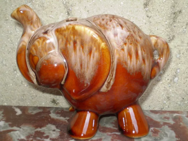 Ancienne Tirelire A Casser En Forme D'elephant / Ceramique 2