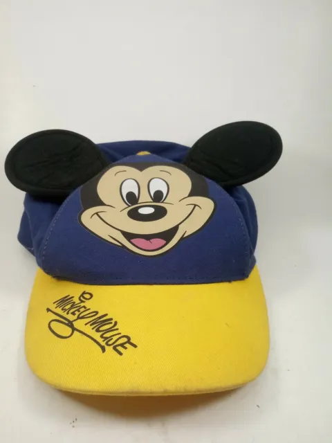 Disney Parks Mickey Mouse Blue Hat With Ears Baseball Cap Toddler Boys