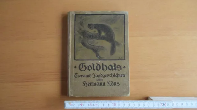 antikes Buch mit Tier- und Jagdgeschichten von Hermann Löns