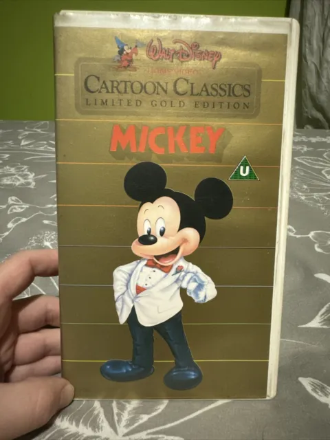 Walt Disney Cartoon Classics. Limited Gold Edition. MICKEY Mouse VHS Video Tape