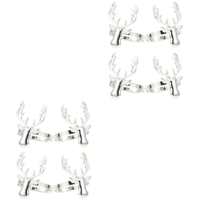 8 Pcs Napkin Buckle Christmas Napkin Rings Decorate Portable Banquet