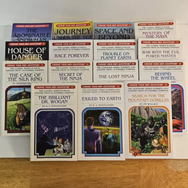 CYOA Lot Of 15 Choose Your Own Adventure 1-3 5-7 11-12 14 16-17 26 30 32 36