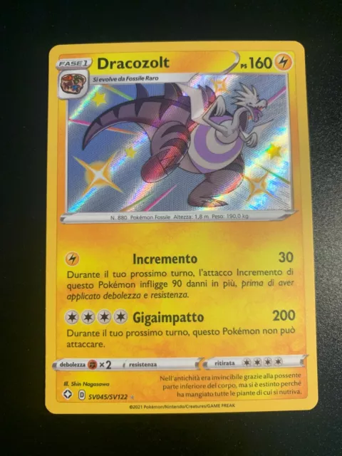 Carte Pokemon DRACOZOLT V 058/203 Ultra Rara Holo Evoluzioni Eteree ITA