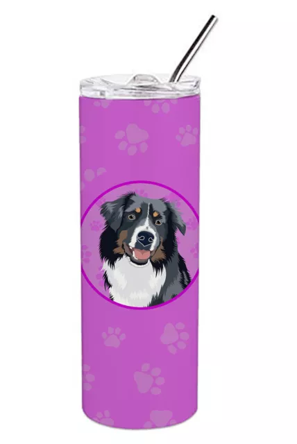 Australian Shepherd Black Tricolor Stainless Steel 20 oz Tumbler WDK1227TBL20